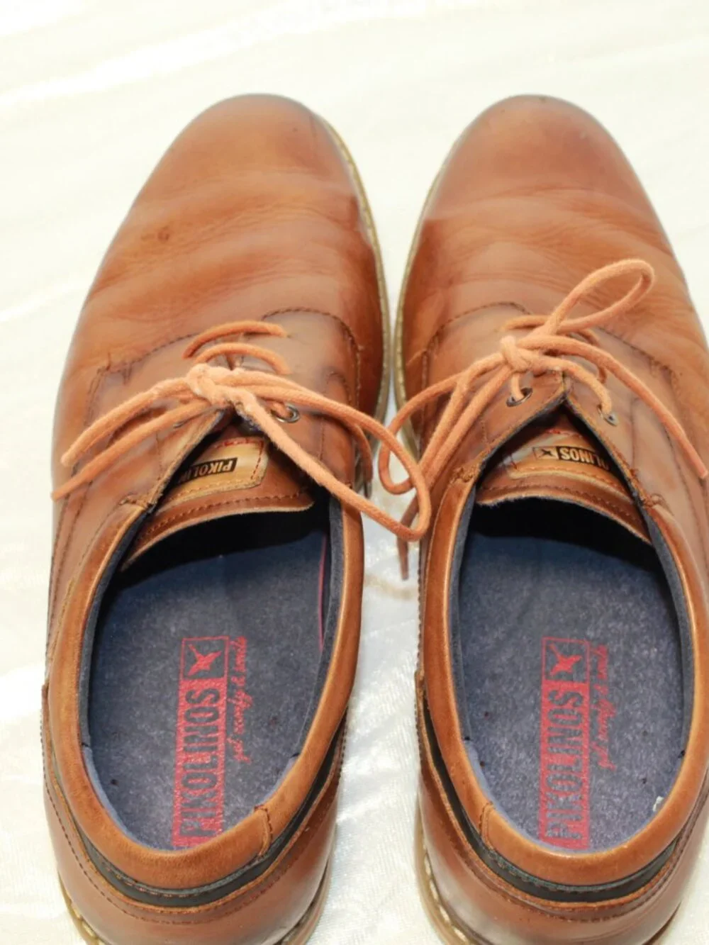Pikolinos Size 43 (US 9.5-10) Brown Smooth Calf Skin Leather Avila Lace Up Shoes